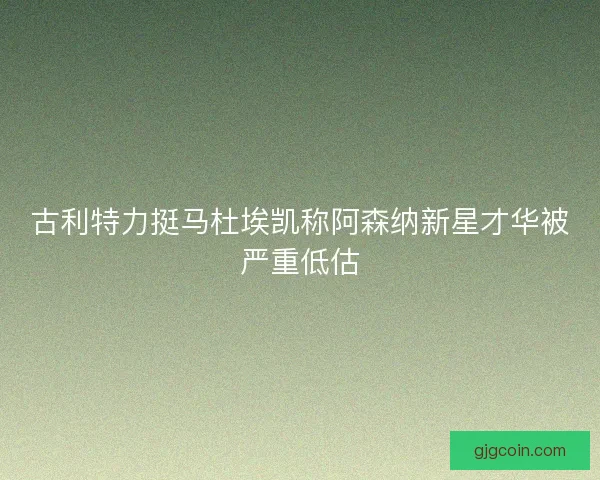 古利特力挺马杜埃凯称阿森纳新星才华被严重低估